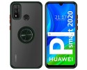 Funda Mate con Borde Verde y Anillo Giratorio 360 para Huawei P Smart 2020
