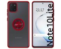 Funda Mate con Borde Rojo y Anillo Giratorio 360 para Samsung Galaxy Note 10 Lite