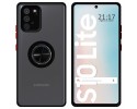 Funda Mate con Borde Negro y Anillo Giratorio 360 para Samsung Galaxy S10 Lite