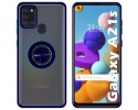 Funda Mate con Borde Azul y Anillo Giratorio 360 para Samsung Galaxy a21s