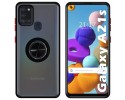 Funda Mate con Borde Negro y Anillo Giratorio 360 para Samsung Galaxy a21s