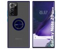 Funda Mate con Borde Azul y Anillo Giratorio 360 para Samsung Galaxy Note 20 Ultra