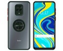 Funda Mate con Borde Verde y Anillo Giratorio 360 para Xiaomi Redmi Note 9s / Note 9 Pro