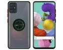 Funda Mate con Borde Verde y Anillo Giratorio 360 para Samsung Galaxy A51