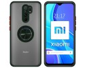 Funda Mate con Borde Verde y Anillo Giratorio 360 para Xiaomi Redmi 9
