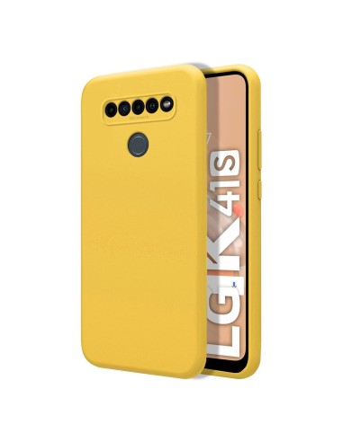 Funda Silicona Líquida Ultra Suave para Lg K41s color Amarilla