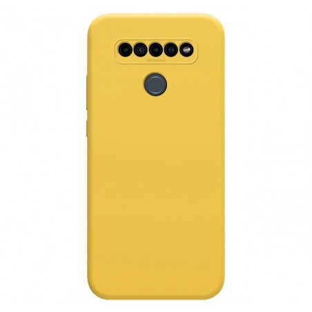 Funda Silicona Líquida Ultra Suave para Lg K41s color Amarilla