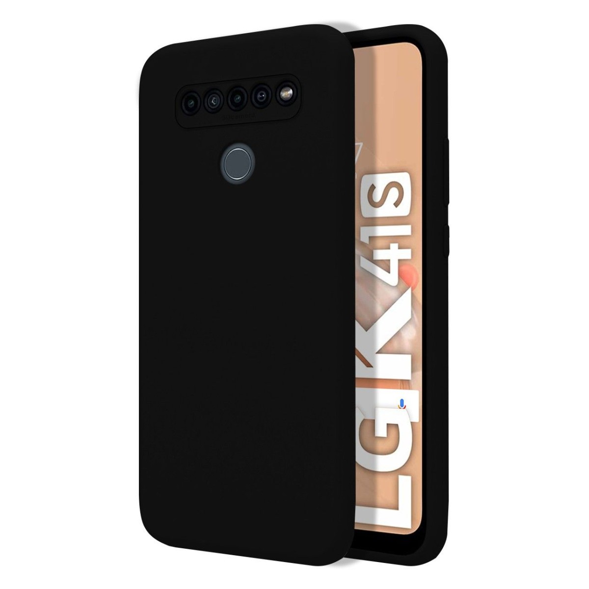 Funda Silicona Líquida Ultra Suave para Lg K41s color Negra