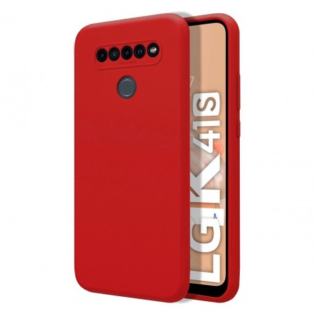 Funda Silicona Líquida Ultra Suave para Lg K41s color Roja