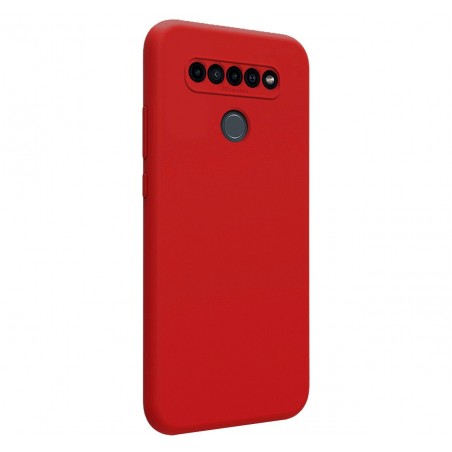 Funda Silicona Líquida Ultra Suave para Lg K41s color Roja