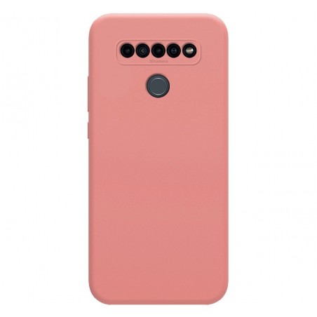Funda Silicona Líquida Ultra Suave para Lg K41s color Rosa