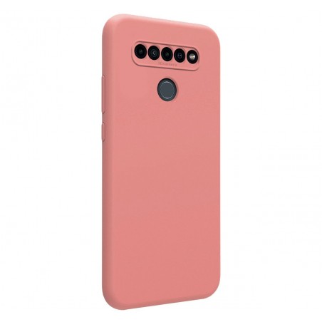 Funda Silicona Líquida Ultra Suave para Lg K41s color Rosa