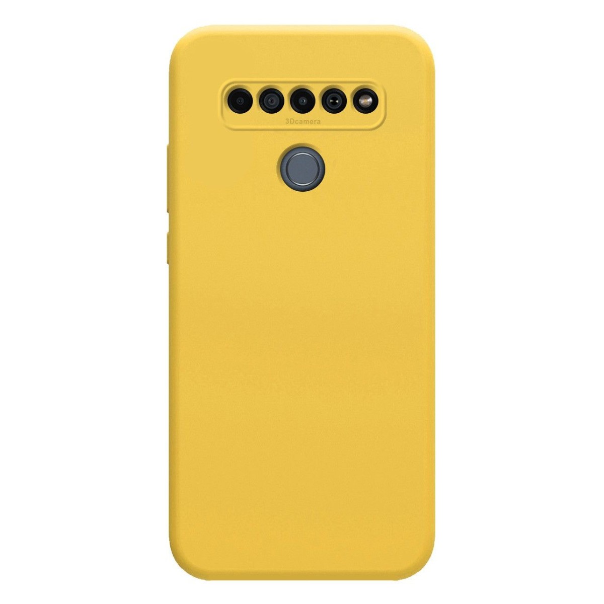 Funda Silicona Líquida Ultra Suave para Lg K61 color Amarilla