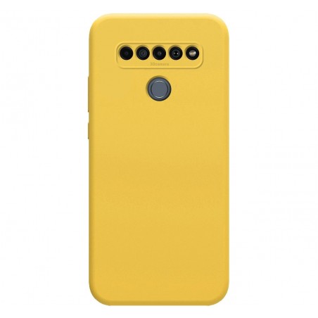 Funda Silicona Líquida Ultra Suave para Lg K61 color Amarilla
