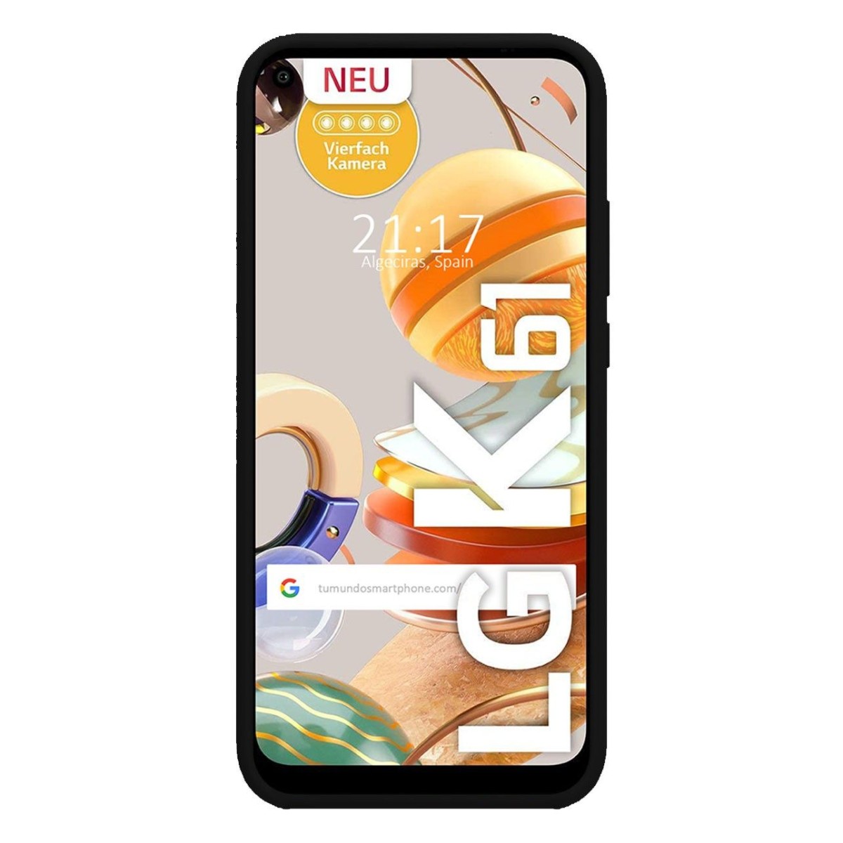 Funda Silicona Líquida Ultra Suave para Lg K61 color Negra