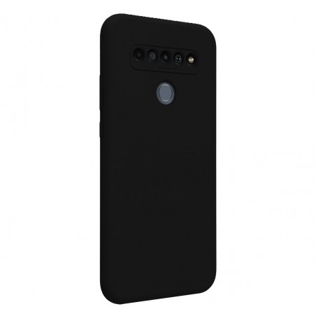 Funda Silicona Líquida Ultra Suave para Lg K61 color Negra
