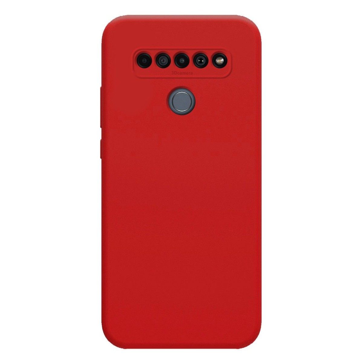 Funda Silicona Líquida Ultra Suave para Lg K61 color Roja