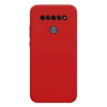 Funda Silicona Líquida Ultra Suave para Lg K61 color Roja