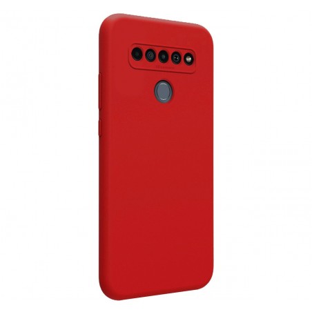 Funda Silicona Líquida Ultra Suave para Lg K61 color Roja