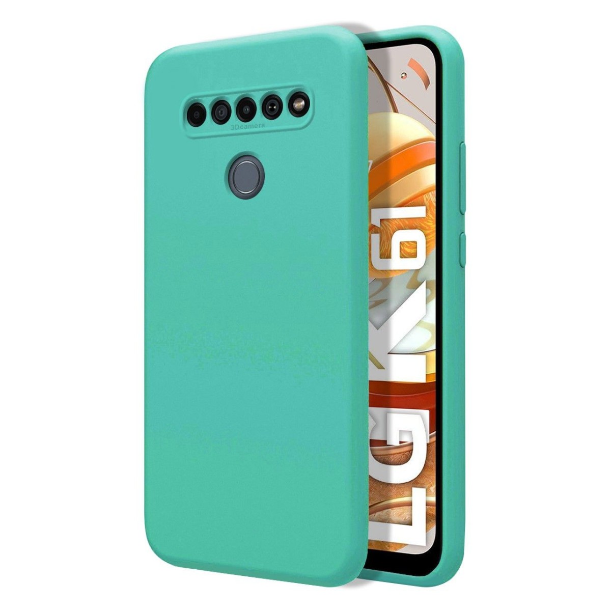 Funda Silicona Líquida Ultra Suave para Lg K61 color Verde
