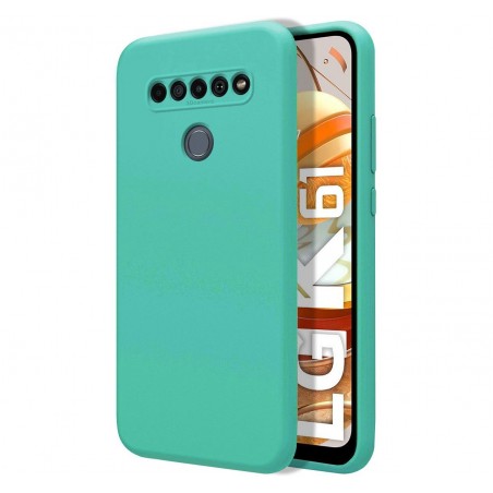 Funda Silicona Líquida Ultra Suave para Lg K61 color Verde