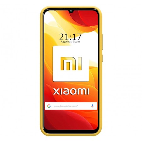 Funda Silicona Líquida Ultra Suave para Xiaomi Mi 10 Lite color Amarilla