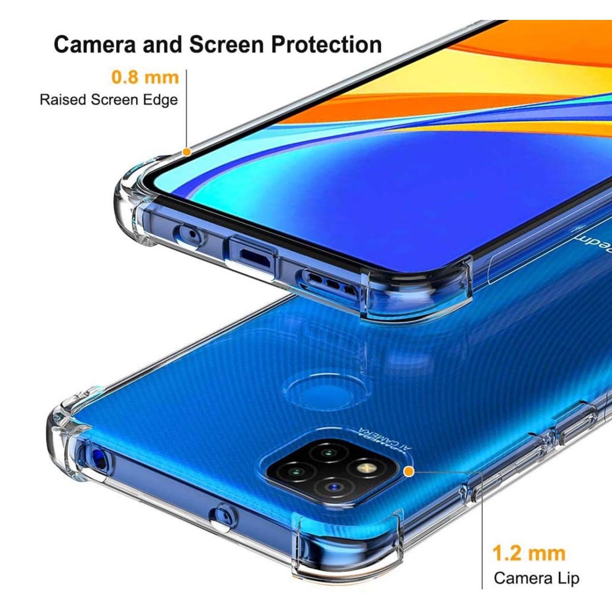 Funda Gel Tpu Anti-Shock Transparente para Xiaomi Redmi 9C