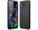 Funda Gel Tpu Tipo Carbon Negra para Lg K40s