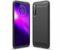 Funda Gel Tpu Tipo Carbon Negra para Oppo Find X2 Lite