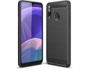 Funda Gel Tpu Tipo Carbon Negra para Samsung Galaxy A20s