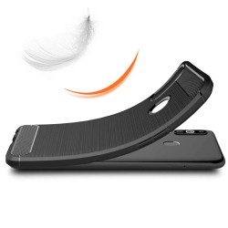 Funda Gel Tpu Tipo Carbon Negra para Samsung Galaxy A20s 2