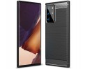 Funda Gel Tpu Tipo Carbon Negra para Samsung Galaxy Note 20 Ultra