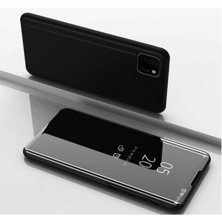 Funda Flip Cover Clear View para Huawei Y5p color Negra