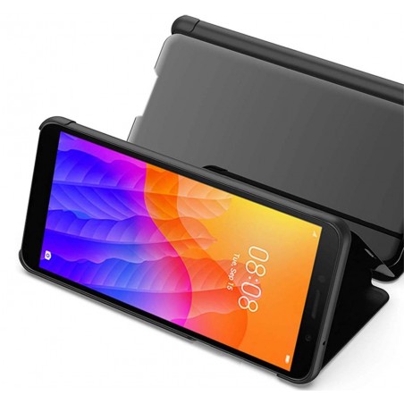 Funda Flip Cover Clear View para Huawei Y5p color Azul