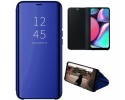 Funda Flip Cover Clear View para Samsung Galaxy A01 color Azul