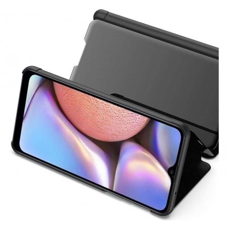 Funda Flip Cover Clear View para Samsung Galaxy A01 color Azul