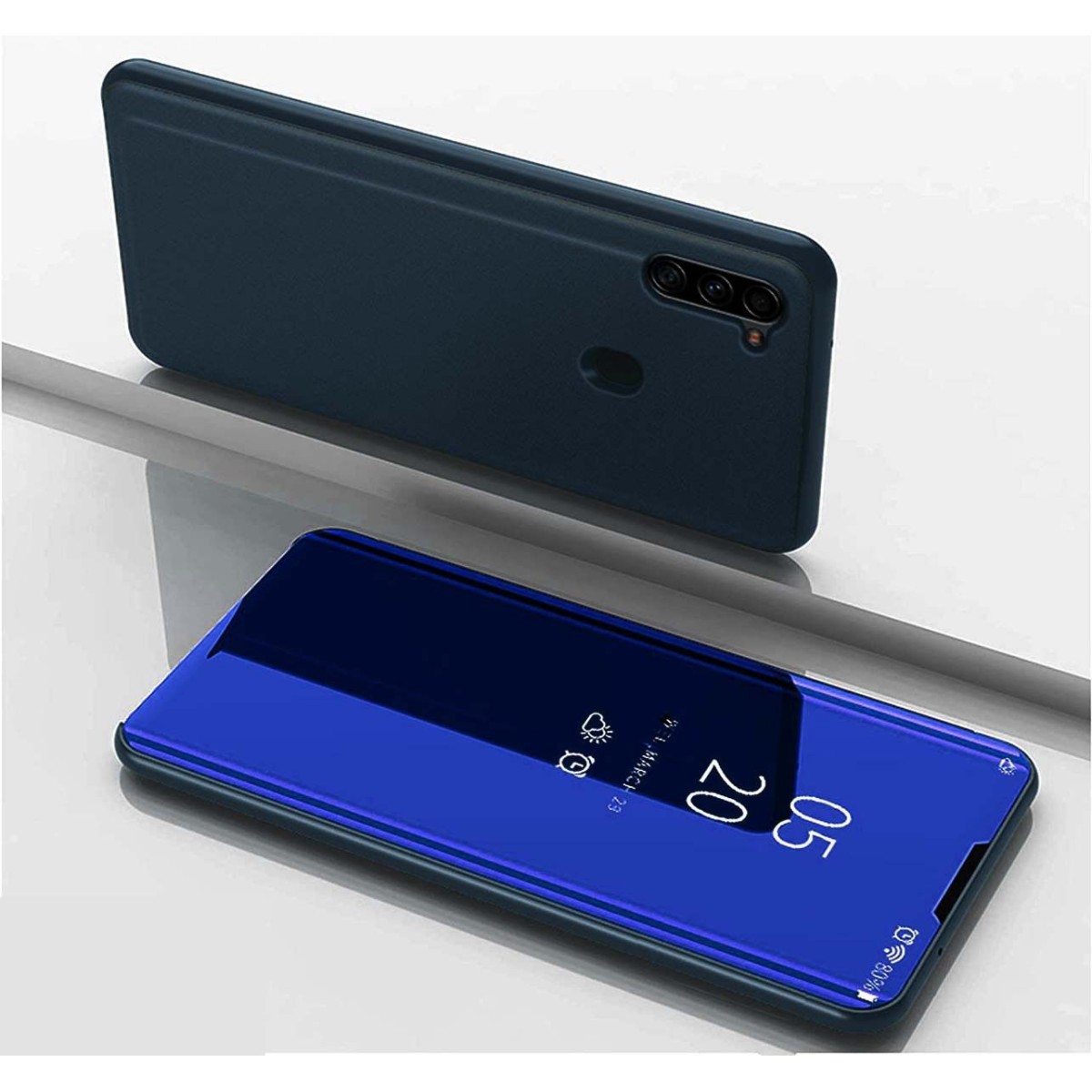 Funda Flip Cover Clear View para Samsung Galaxy A11 / M11 color Azul
