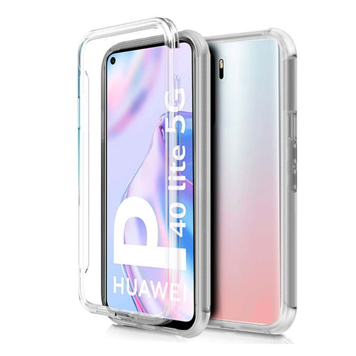 Funda Completa Transparente Pc + Tpu Full Body 360 para Huawei P40 Lite 5G