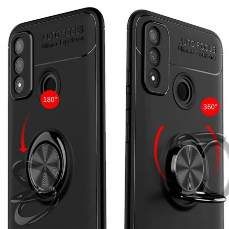 Funda Magnetica Soporte con Anillo Giratorio 360 para Huawei P Smart 2020 Azul