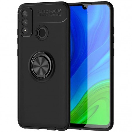 Funda Magnetica Soporte con Anillo Giratorio 360 para Huawei P Smart 2020 Negra