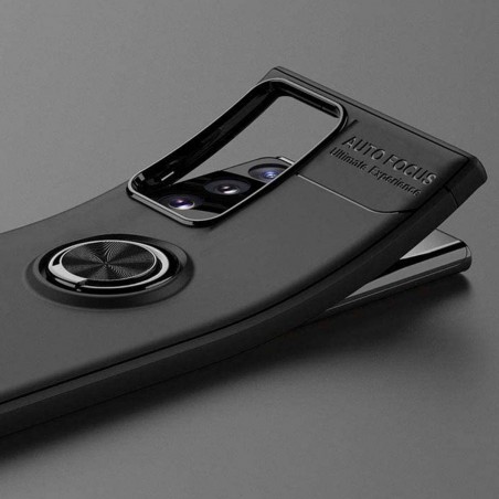 Funda Magnetica Soporte con Anillo Giratorio 360 para Samsung Galaxy Note 20 Ultra Roja