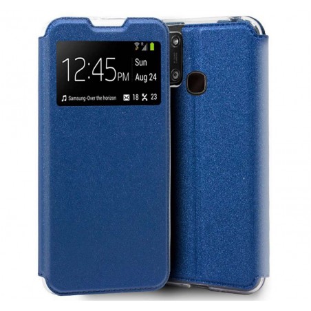 Funda Libro Soporte con Ventana para Alcatel 3X 4CAM color Azul