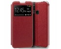 Funda Libro Soporte con Ventana para Alcatel 3X 4CAM color Roja