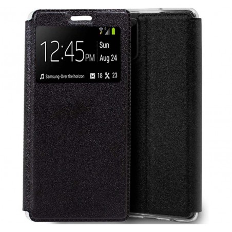 Funda Libro Soporte con Ventana para Samsung Galaxy Note 20 color Negra