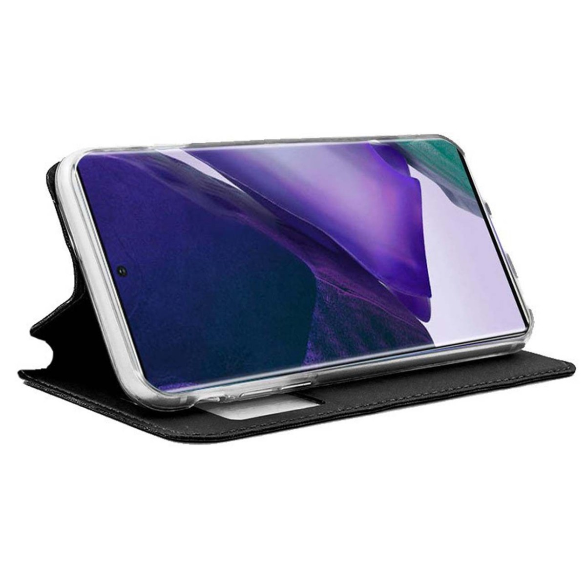 Funda Libro Soporte con Ventana para Samsung Galaxy Note 20 Ultra color Negra