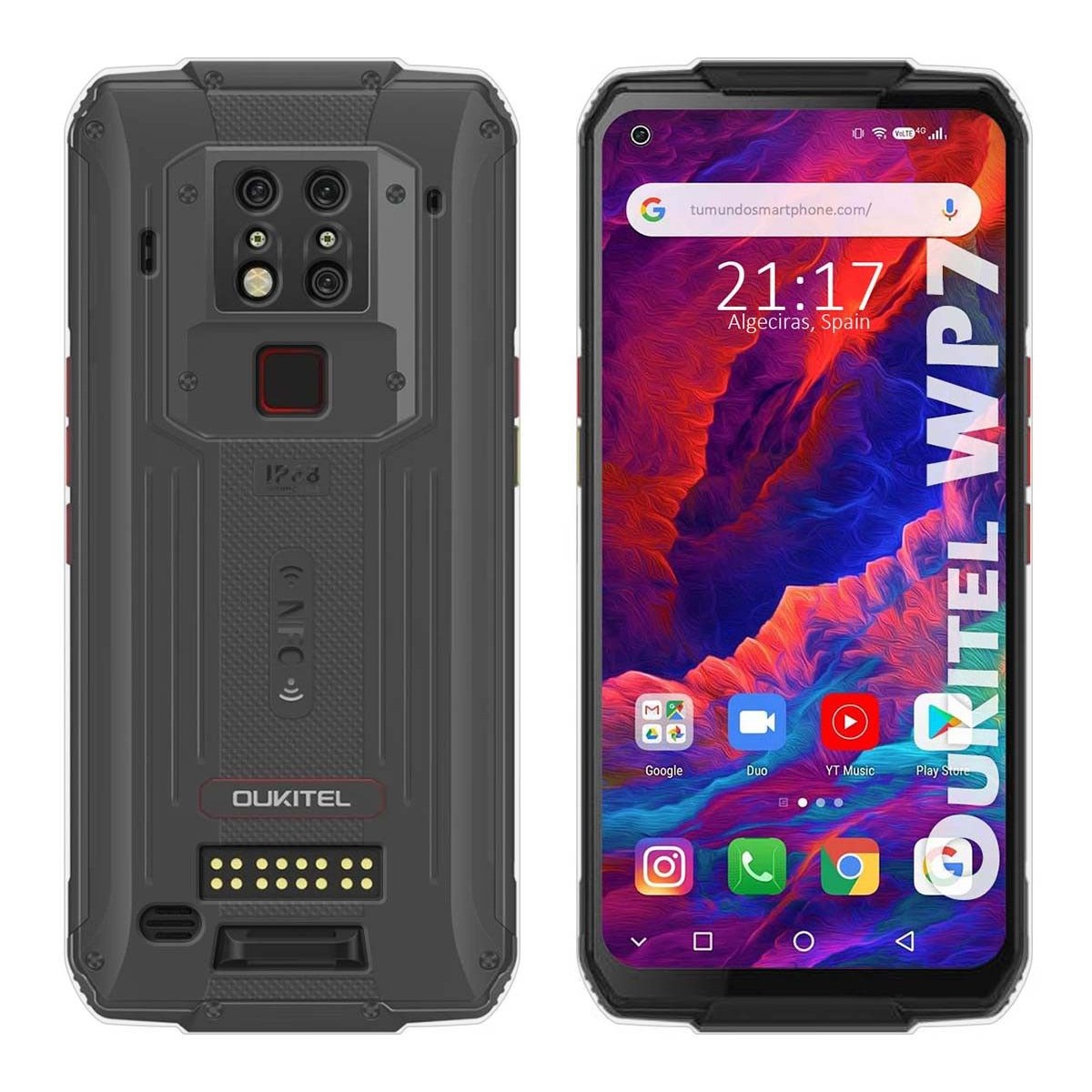 Funda Silicona Gel TPU Transparente para Oukitel Wp7