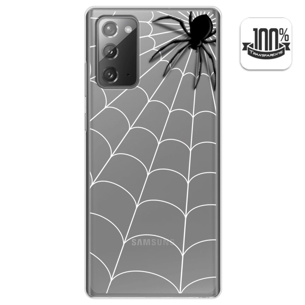 Funda Gel Transparente para Samsung Galaxy Note 20 diseño Araña Dibujos