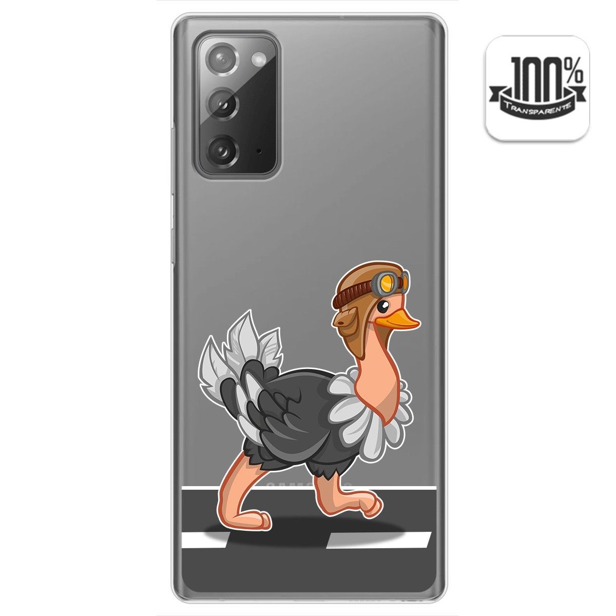 Funda Gel Transparente para Samsung Galaxy Note 20 diseño Avestruz Dibujos