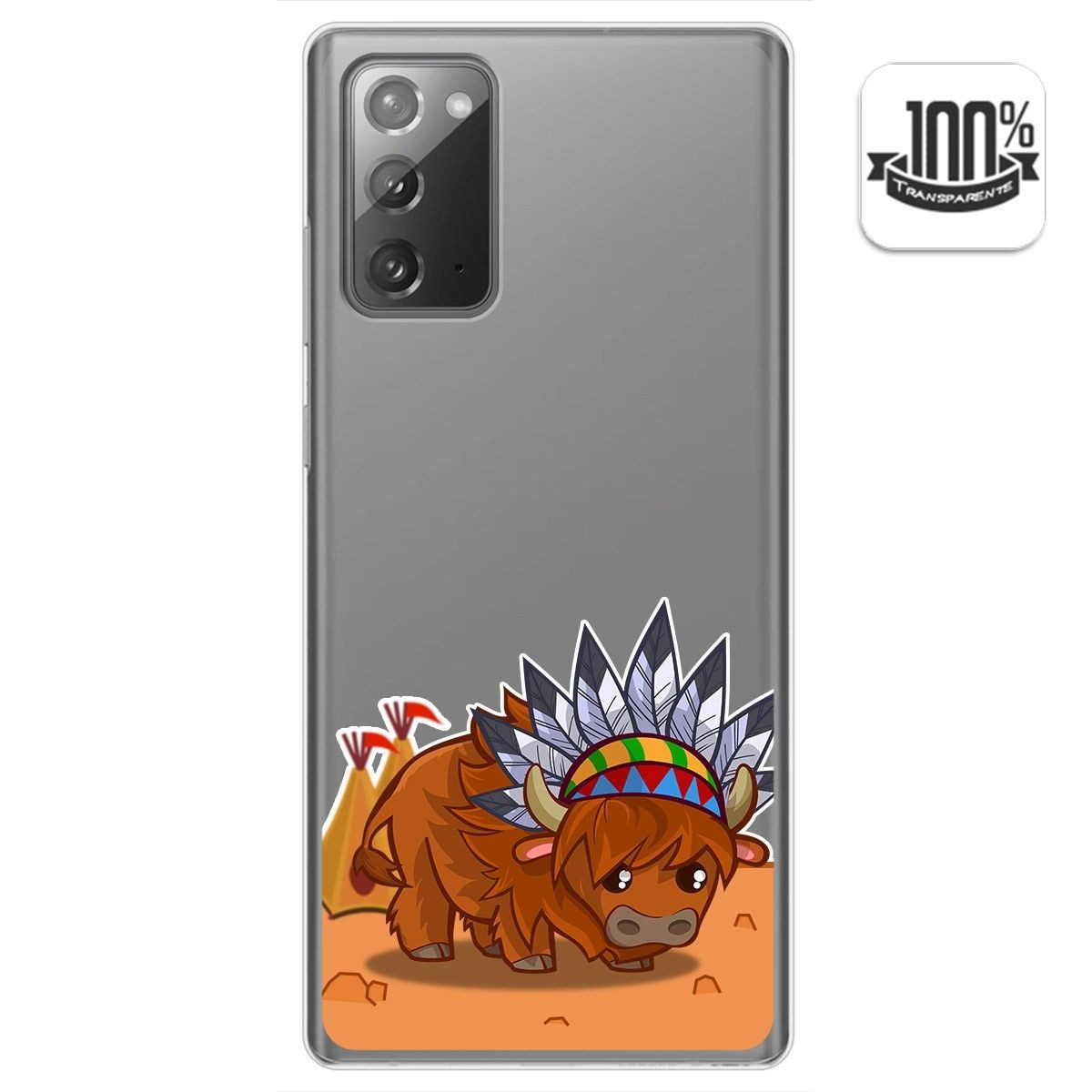 Funda Gel Transparente para Samsung Galaxy Note 20 diseño Bufalo Dibujos