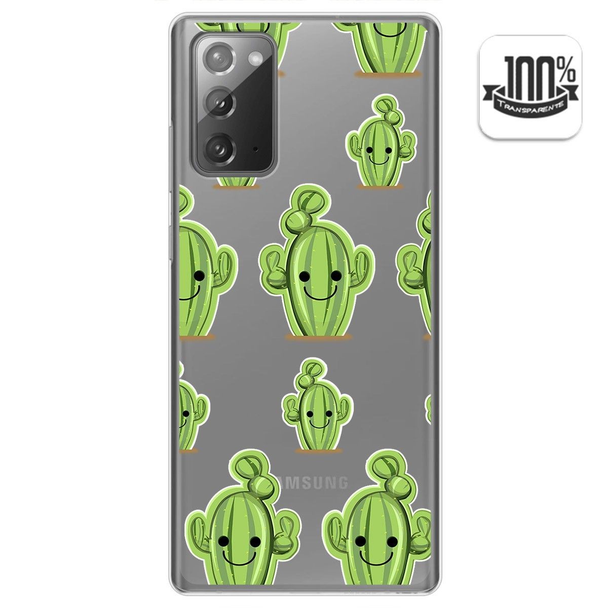 Funda Gel Transparente para Samsung Galaxy Note 20 diseño Cactus Dibujos